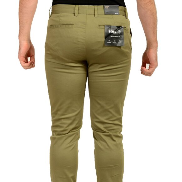 Hugo Boss Men's "P-Kaiton1" Slim Fit Sage Green Pants US 32/32 IT 32/32 - Picture 3 of 6